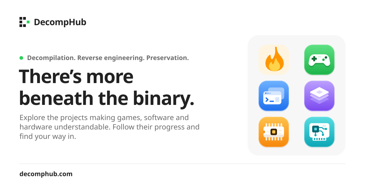 Explore projects · DecompHub